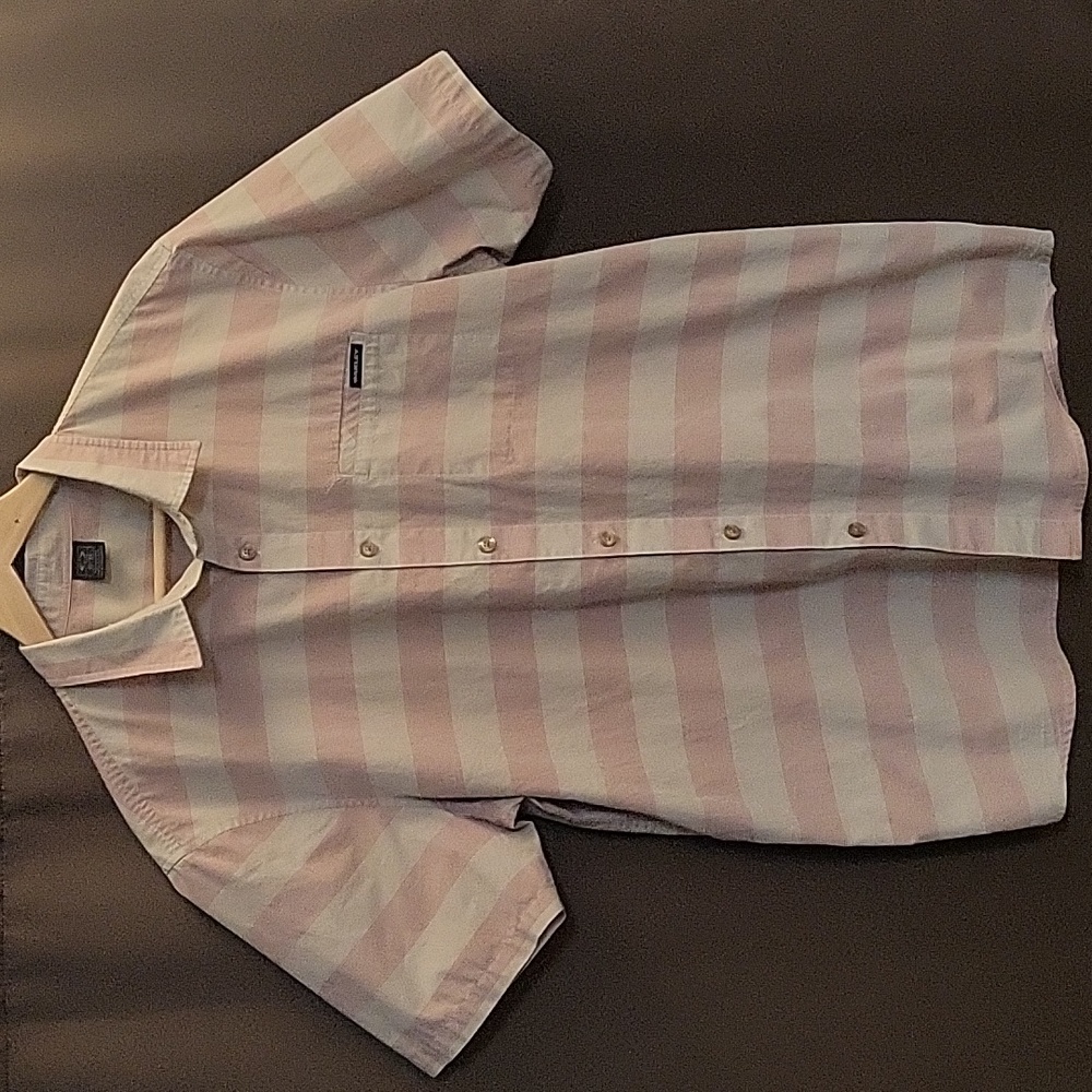 Vintage Oakley Stripped "Salmon" Button-Down Shirt (XL)